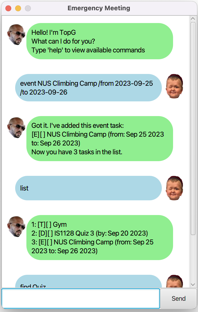 Emergency Meeting UI